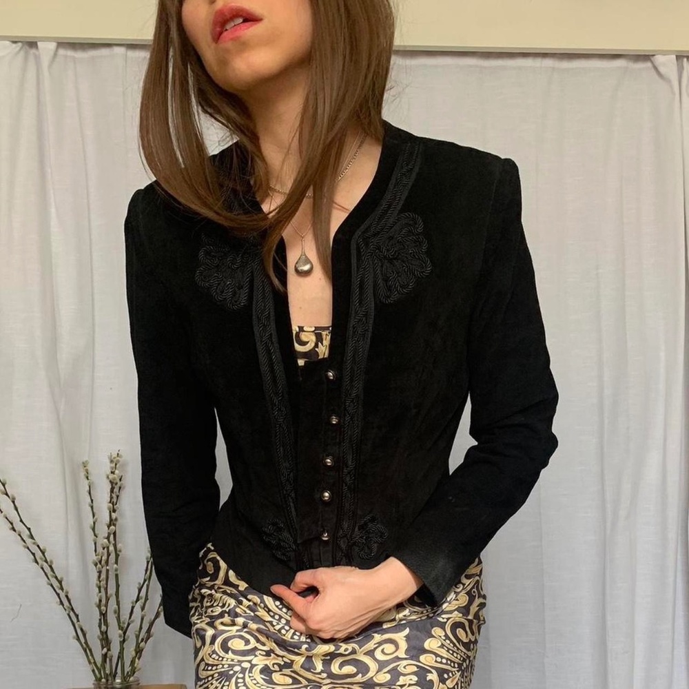 Vintage Black Leather Moto Jacket